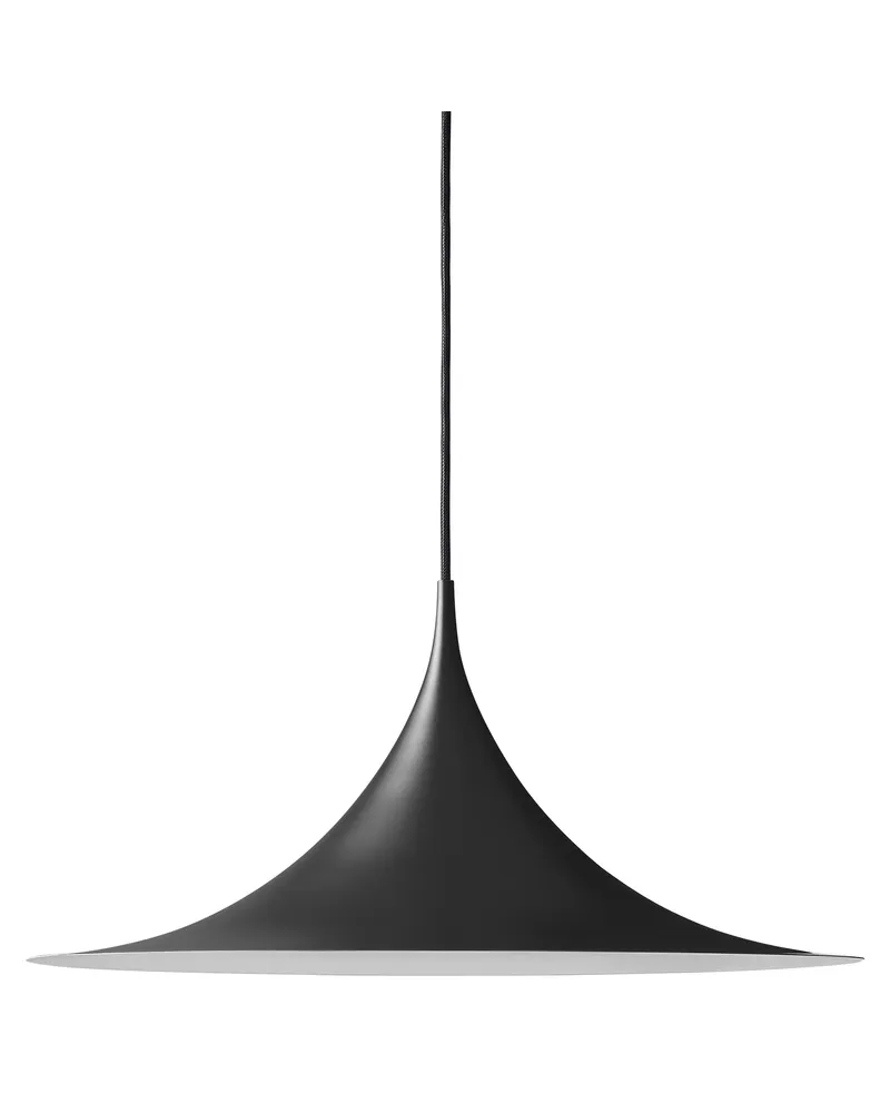 Gubi Pendelleuchte Semi - Schwarz - emailliertes Metall - Designer Torsten Thorup 