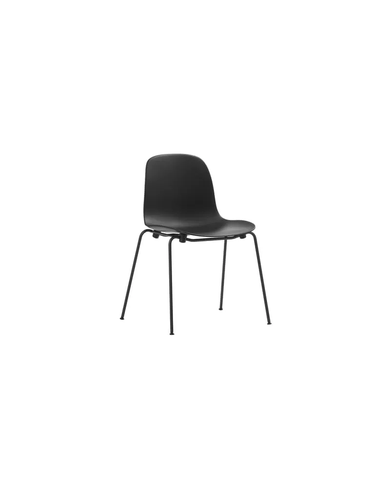 Normann Copenhagen Stapelbarer Stuhl Form - Schwarz - lackierter Stahl - Designer Simon Legald 