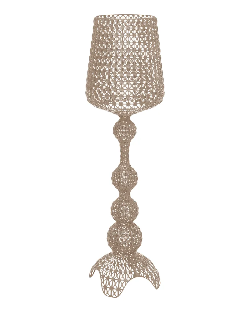 Kartell Outdoor-Stehleuchte Kabuki - Beige - Thermoplastisches Polykarbonat - Designer Ferruccio Laviani 
