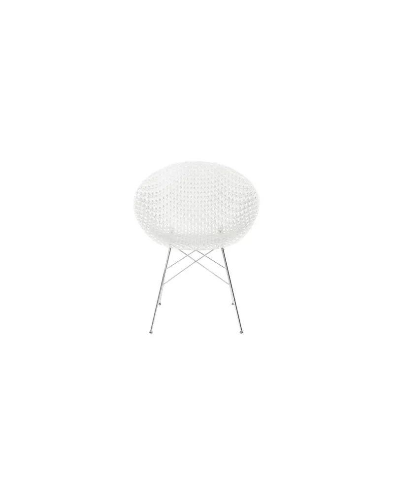 Kartell Sessel Smatrik - Transparent - verchromter Stahl - Designer Tokujin Yoshioka 