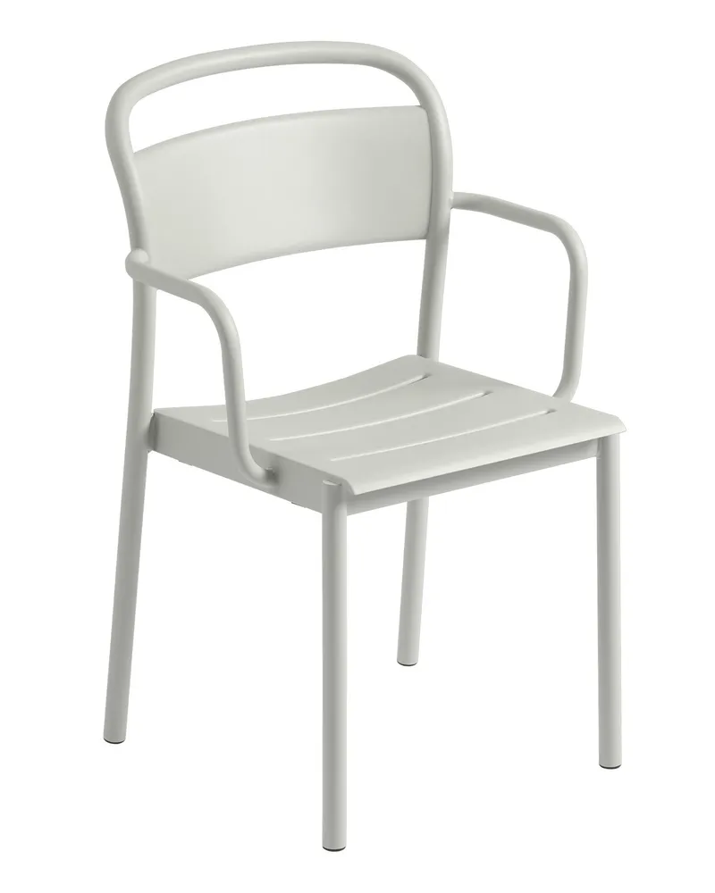 Muuto Stapelbarer Sessel Linear - Beige - Verzinkter, pulverbeschichteter Stahl - Designer Thomas Bentzen 