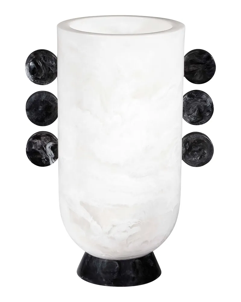 Jonathan Adler Vase Como - Weiß - Polyacryl - Designer Jonathan Adler 