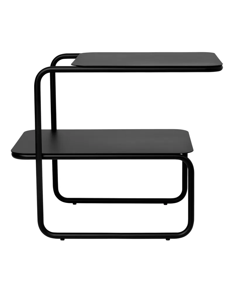 ferm LIVING Beistelltisch Level - Schwarz - Pulverbeschichteter Stahl - Designer Trine Andersen 