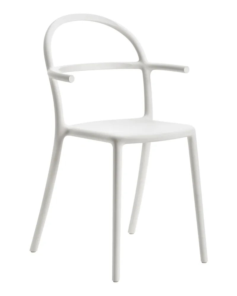 Kartell Stapelbarer Sessel Generic - Weiß - Polypropylen - Designer Philippe Starck 