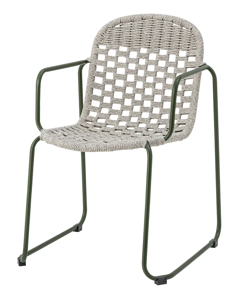Bloomingville Stapelbarer Sessel CALANA - Grau - Seil aus Polypropylen 