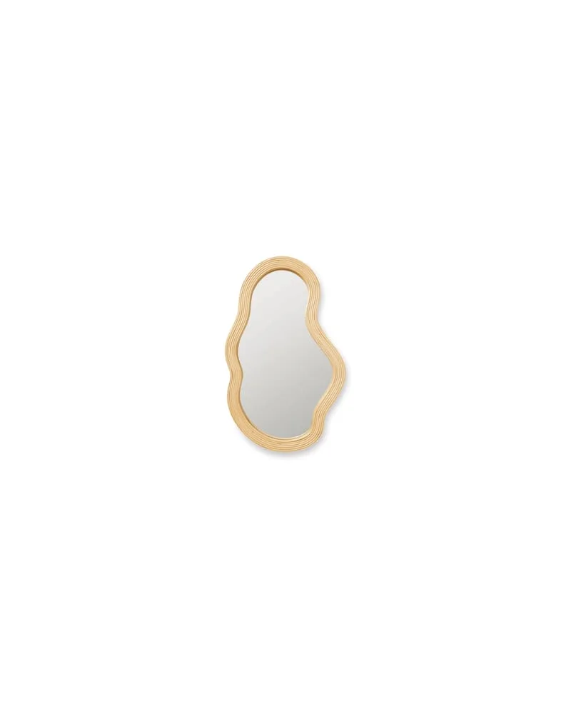 ferm LIVING Wandspiegel Pond - Beige - Spiegelglas - Designer Trine Andersen 