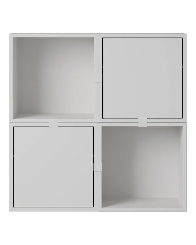 Muuto Regal Stacked - Grau - mitteldichte bemalte Holzfaserplatte - Designer Julien De Smedt 
