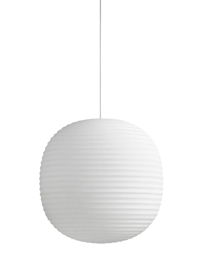 New Works Pendelleuchte Lantern - Weiß - Geriffeltes Milchglas - Designer Anderssen & Voll 