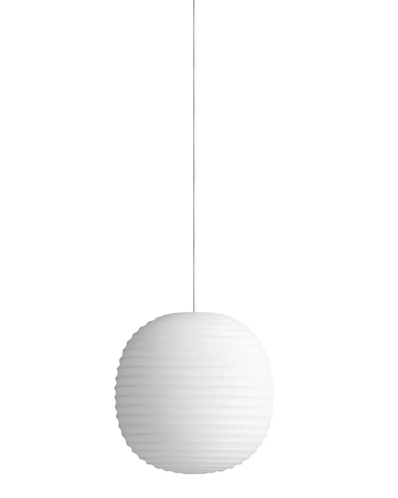New Works Pendelleuchte Lantern - Weiß - Geriffeltes Milchglas - Designer Anderssen & Voll 