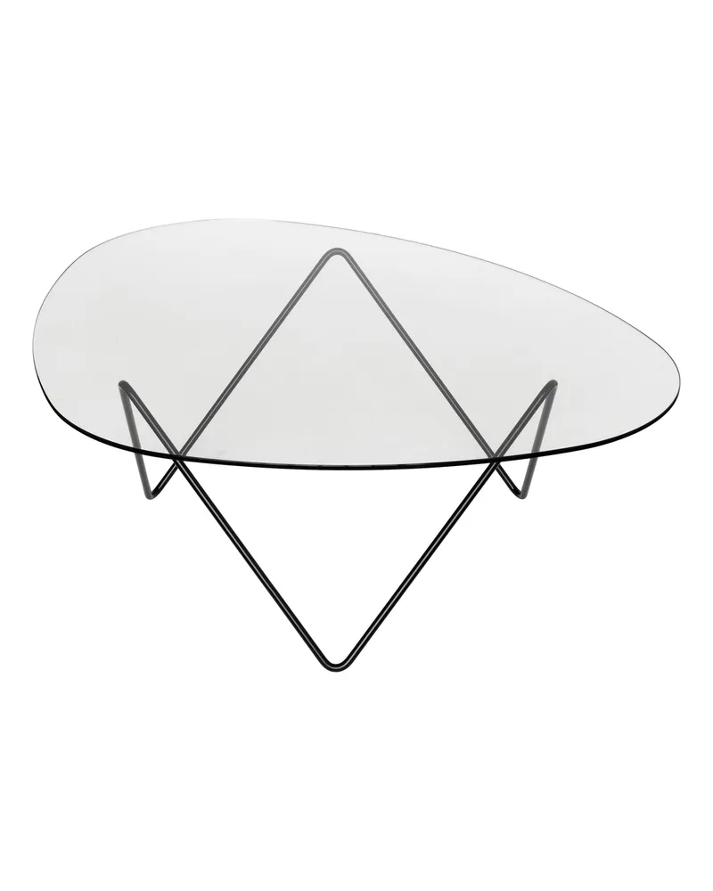 Gubi Couchtisch Pedrera - Grau - Strukturiertes Sicherheitsglas - Designer Barba Corsini 