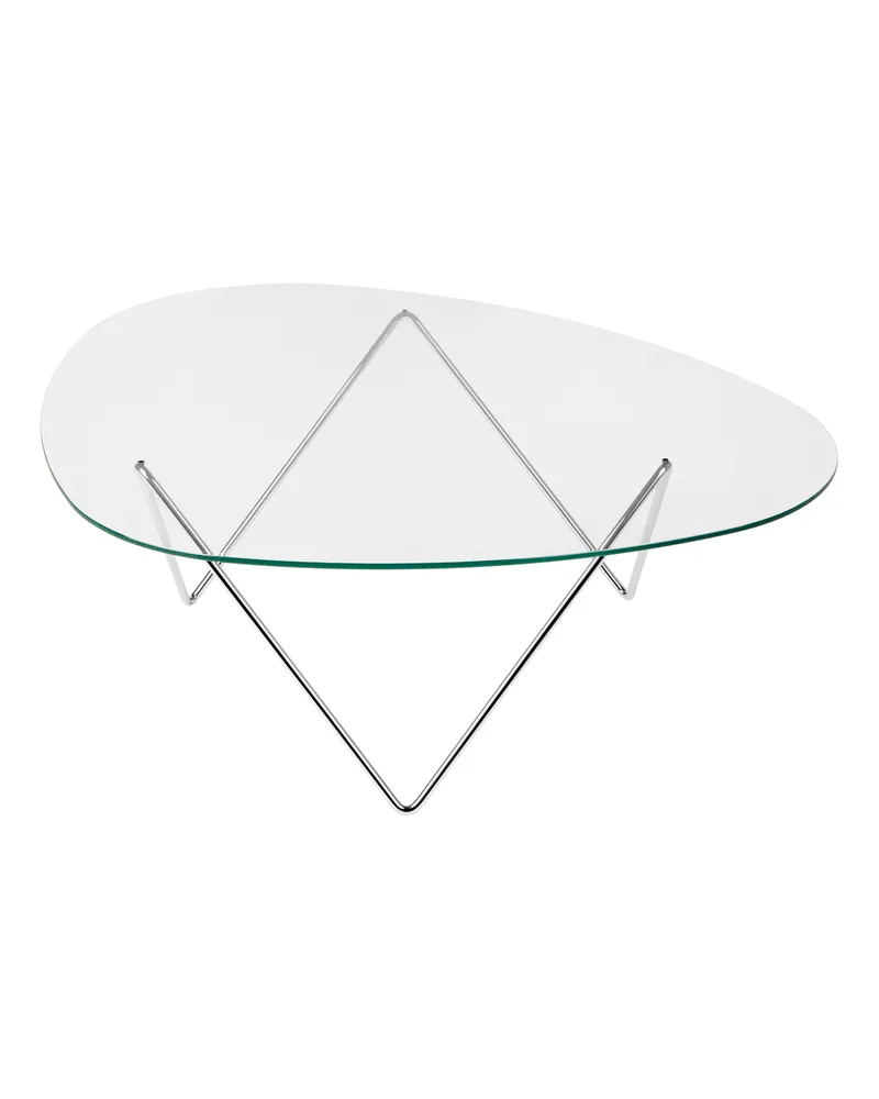 Gubi Couchtisch Pedrera - Grau - Strukturiertes Sicherheitsglas - Designer Barba Corsini 