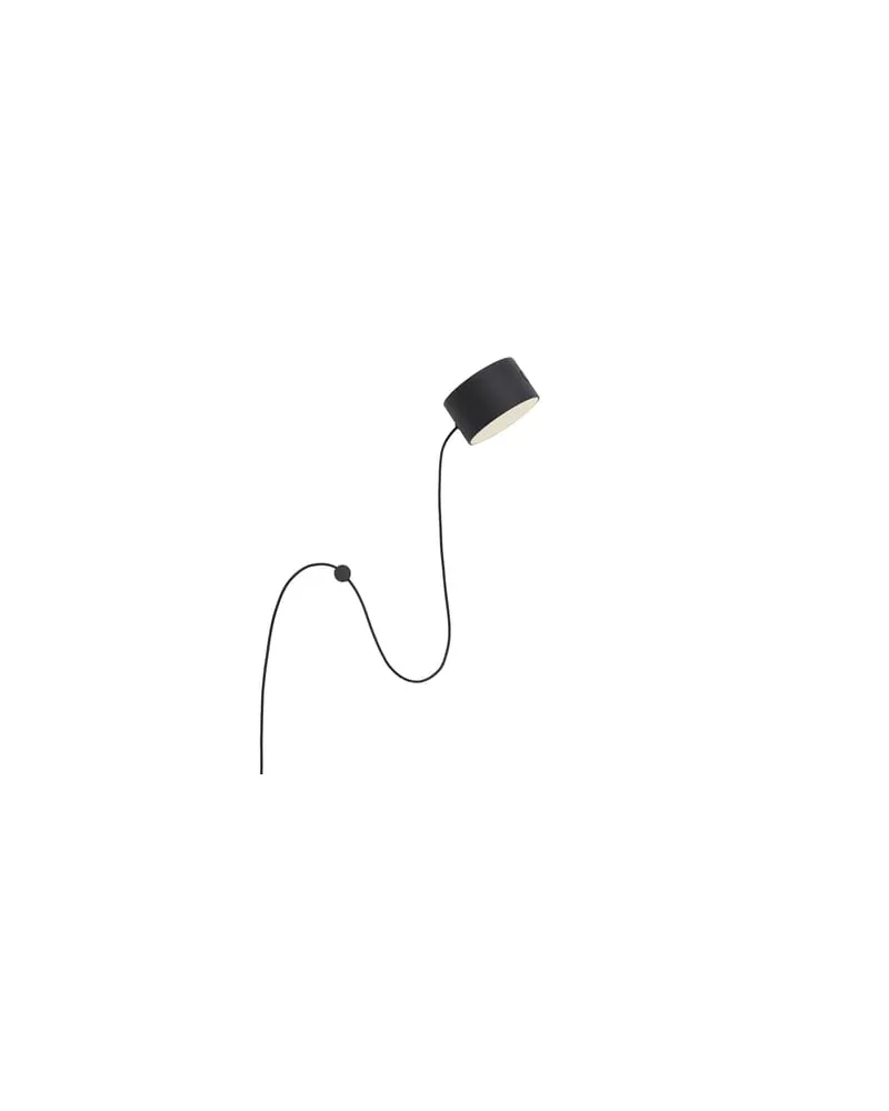 Muuto Drehbare Wandleuchte Post - Schwarz - lackierter Stahl - Designer Earnest Studio 