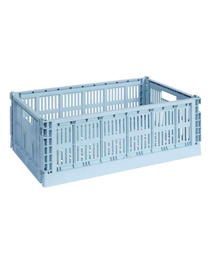 Hay Korb Colour Crate - Blau - Recyceltes Polypropylen - Designer Hay Studio 