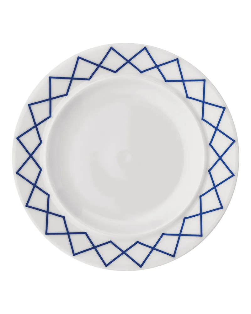 Alessi Dessertteller La Bella Tavola - Blau - Feines Porzellan - Designer Ettore Sottsass 