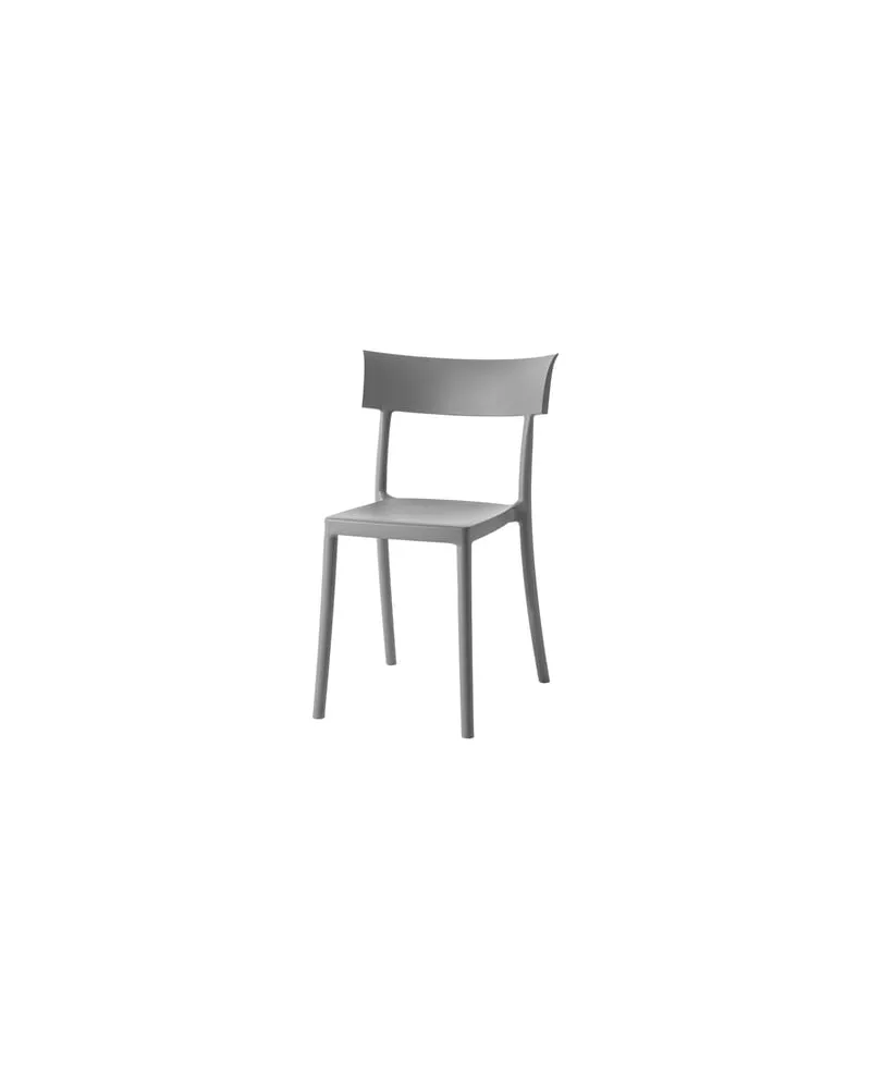 Kartell Stapelbarer Stuhl Catwalk - Grau - Recyceltes thermoplast. Technopolymer - Designer Sergio Schito 