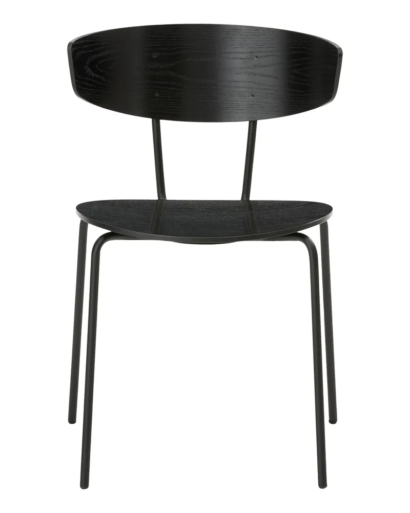 ferm LIVING Stapelbarer Stuhl Herman - Schwarz - Epoxid-lackierter Stahl - Designer Herman Studio 