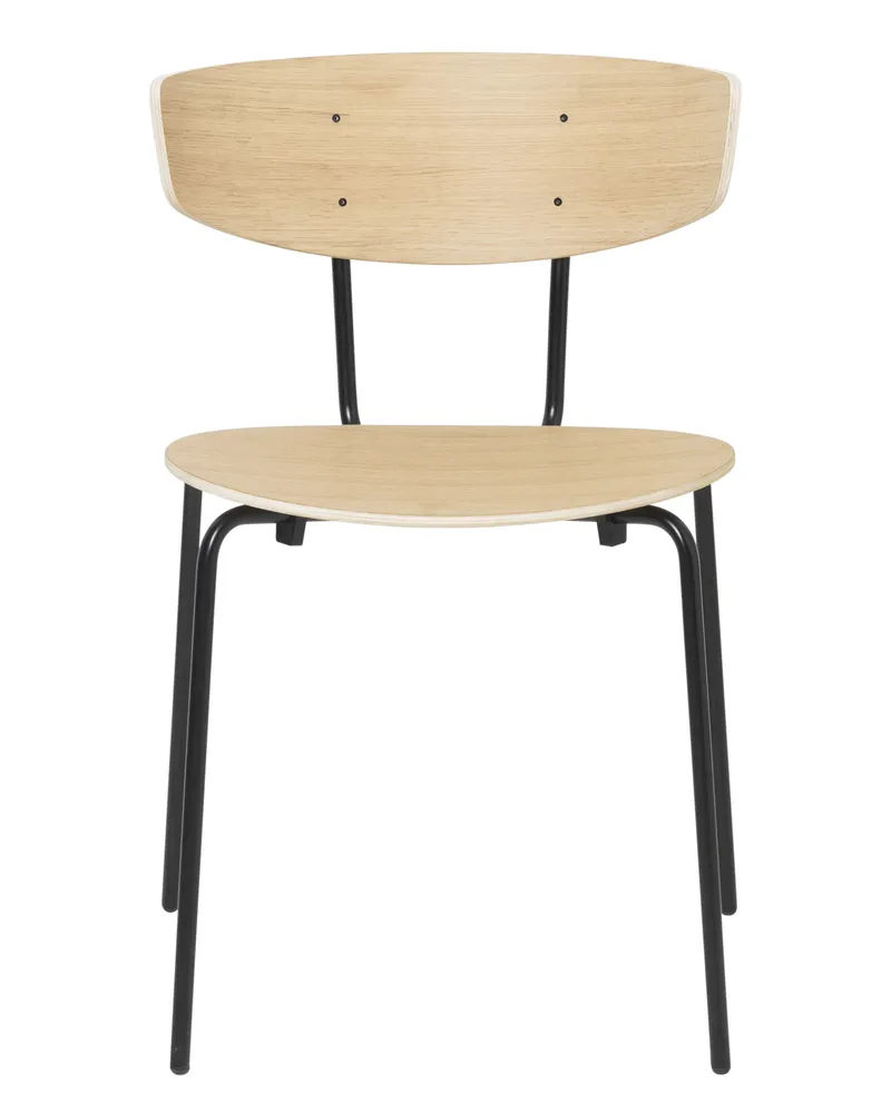 ferm LIVING Stapelbarer Stuhl Herman - Schwarz - Epoxid-lackierter Stahl - Designer Herman Studio 
