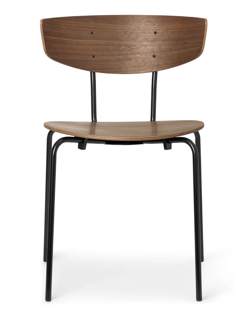 ferm LIVING Stapelbarer Stuhl Herman - Schwarz - Epoxid-lackierter Stahl - Designer Herman Studio 