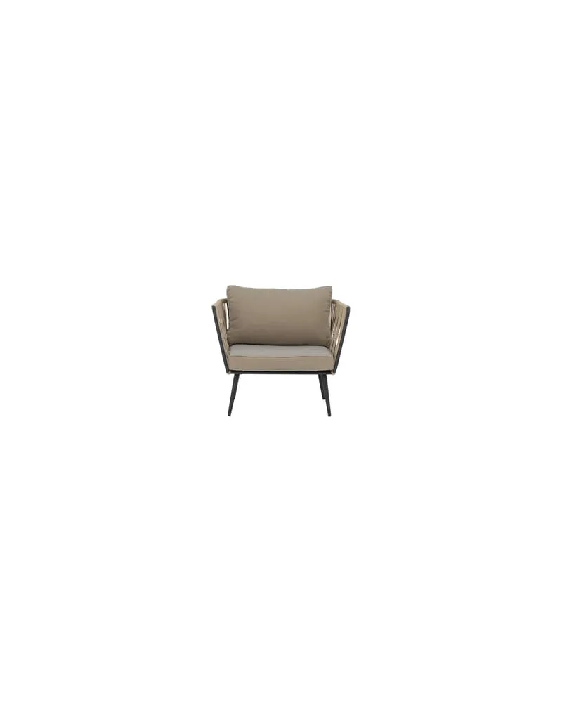 Bloomingville Gepolsterter Sessel Pavone - Beige - Polyesterseil 