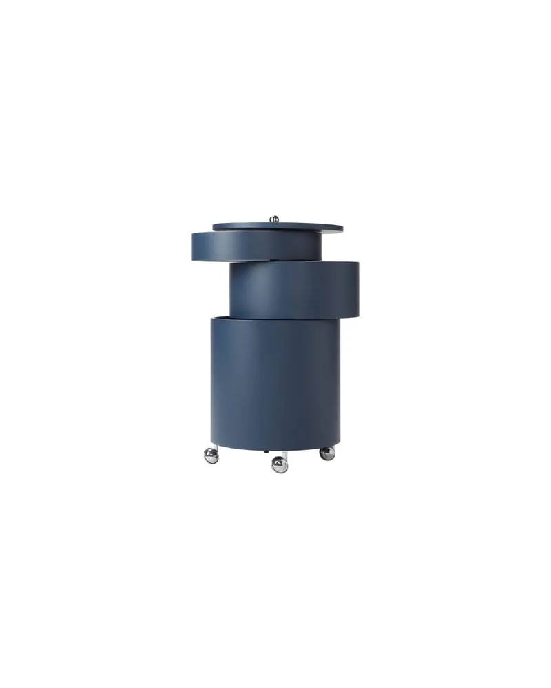 Verpan Servierwagen Barboy - Blau - Holz - Designer Verner Panton 