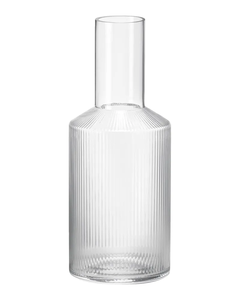ferm LIVING Karaffe Ripple - Weiß - mundgeblasenes Glas 
