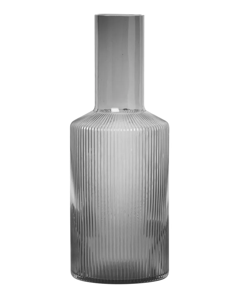 ferm LIVING Karaffe Ripple - Weiß - mundgeblasenes Glas 