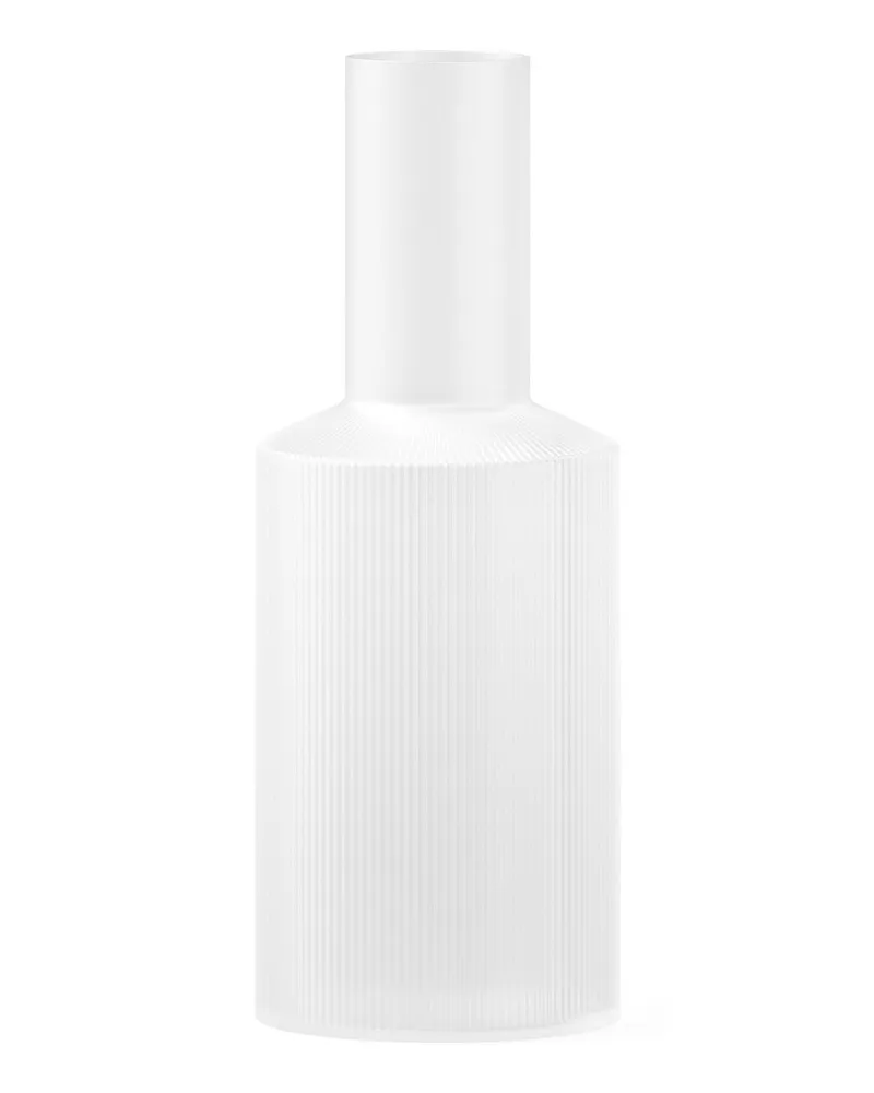 ferm LIVING Karaffe Ripple - Weiß - mundgeblasenes Glas 