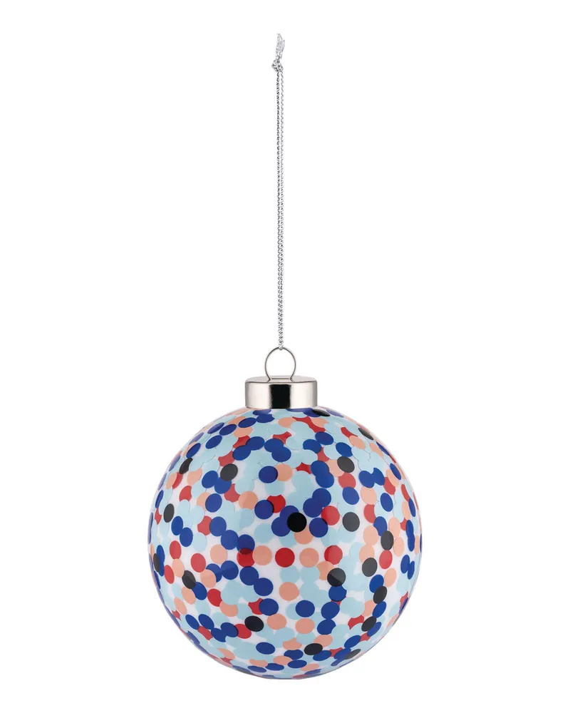 Alessi Weihnachtskugel Proust - Blau - geblasenes Glas - Designer Alessandro Mendini 