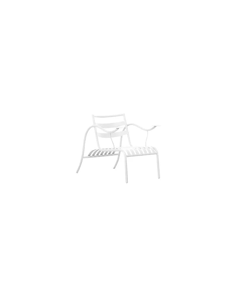 Cappellini Sessel Thinking Man's Chair - Weiß - lackiertes Metall - Designer Jasper Morrison 