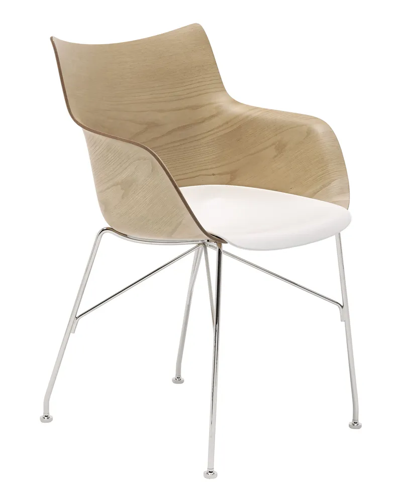Kartell Sessel Smart Wood - Holz natur - Thermoplast - Designer Philippe Starck 