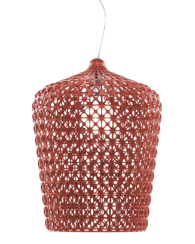 Kartell Pendelleuchte Kabuki - Rot - Thermoplastisches Polykarbonat - Designer Ferruccio Laviani 