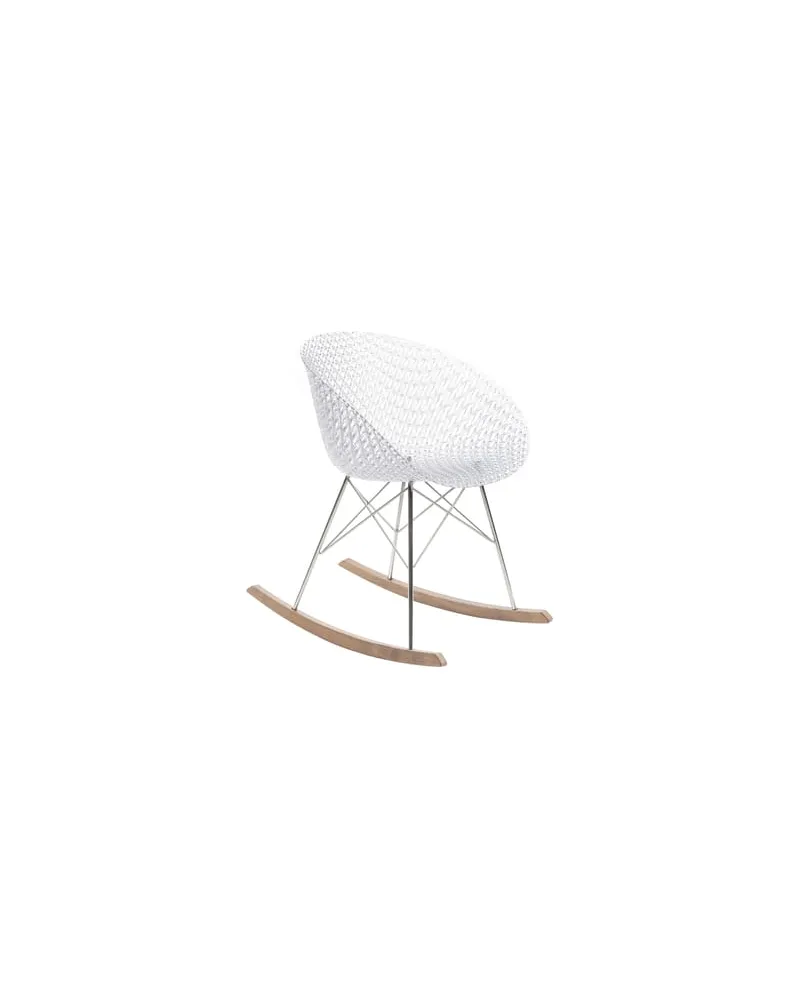 Kartell Schaukelstuhl Smatrik - Transparent - Holz - Designer Tokujin Yoshioka 