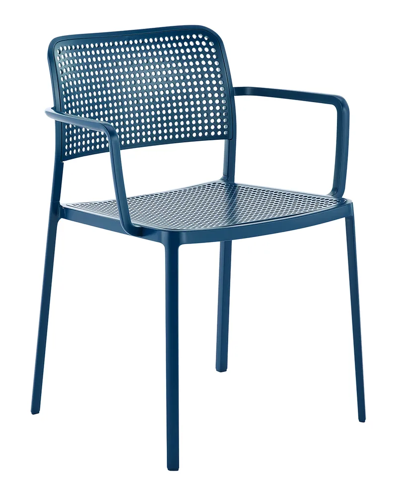 Kartell Esssessel stapelbar Audrey - Rot - bemaltes Aluminium - Designer Piero Lissoni 