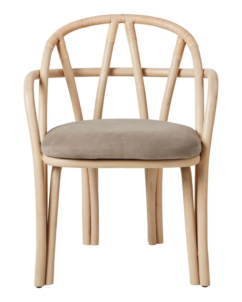 Gubi Sessel Bistra - Holz natur - Rattan - Designer Michele de Lucchi 
