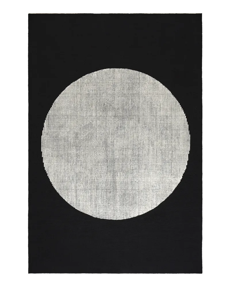Tom Dixon Teppich Disc - Schwarz - Wolle - Designer Tom Dixon 
