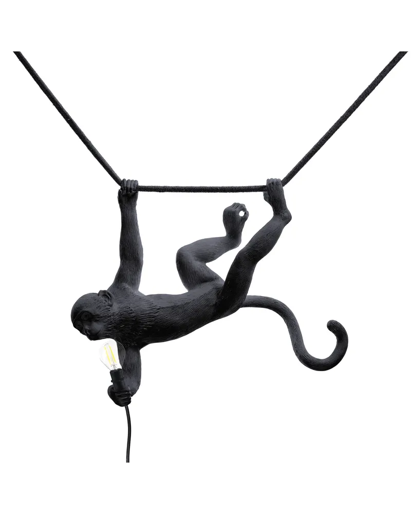 Seletti Outdoor-Hängelampe Animaux - Schwarz - Harz - Designer Marcantonio 