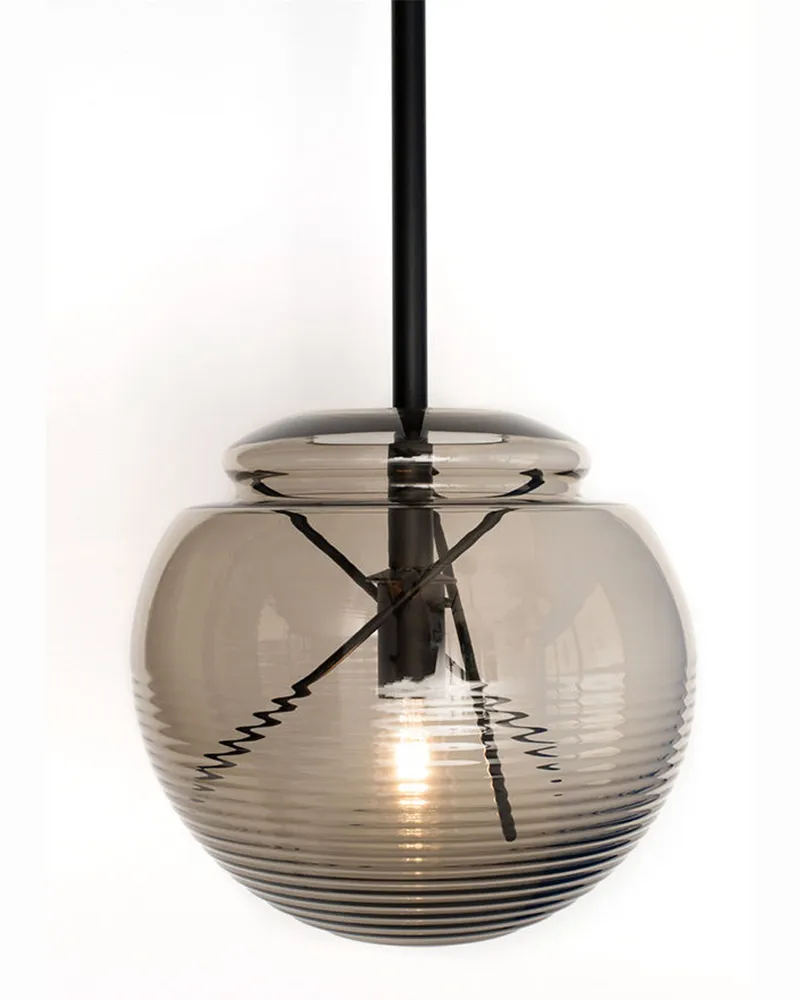 Artemide Pendelleuchte Vitruvio - Schwarz - geblasenes Glas - Designer Atelier Oï 