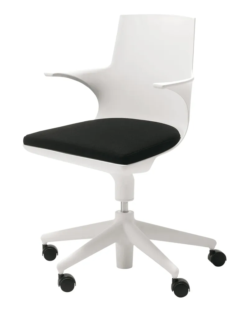 Kartell Gepolsterter Sessel Spoon - Weiß - Polypropylen - Designer Antonio Citterio 