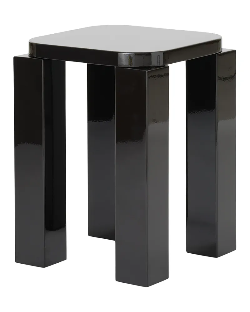 New Works Hocker - Rot - lackierte Holzfaserplatte - Designer John Astbury 