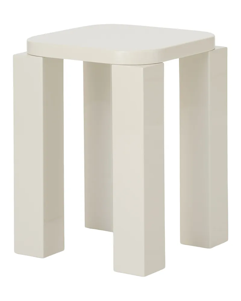 New Works Hocker - Rot - lackierte Holzfaserplatte - Designer John Astbury 