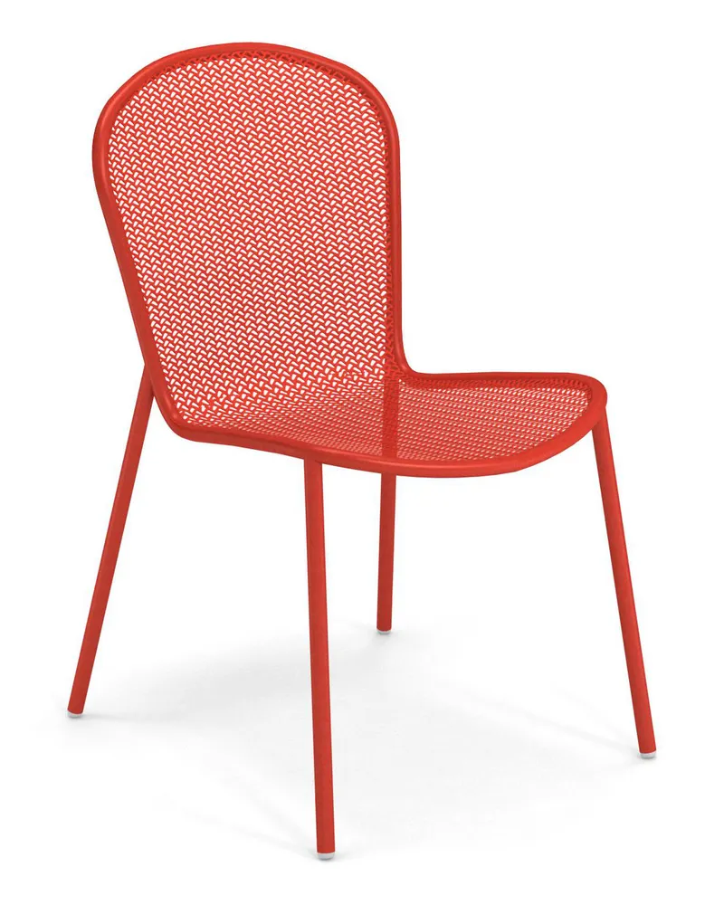 EMU Stuhl Ronda - Rot - Stahl - Designer Aldo Ciabatti 