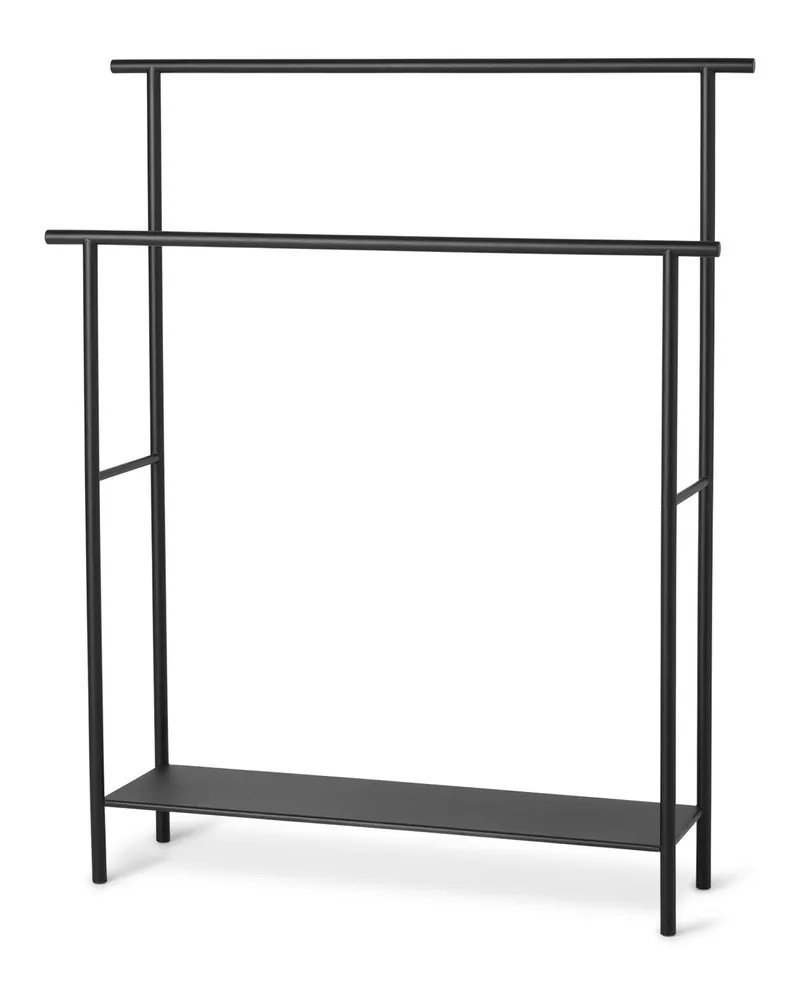 ferm LIVING Handtuchhalter Dora - Schwarz - Thermolackiertes Metall - Designer Trine Andersen 