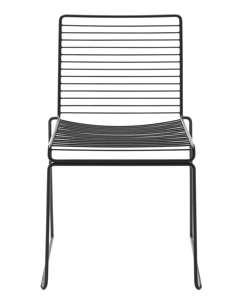 Hay Stapelbarer Stuhl Hee - Schwarz - lackierter Stahl - Designer Hee Welling 