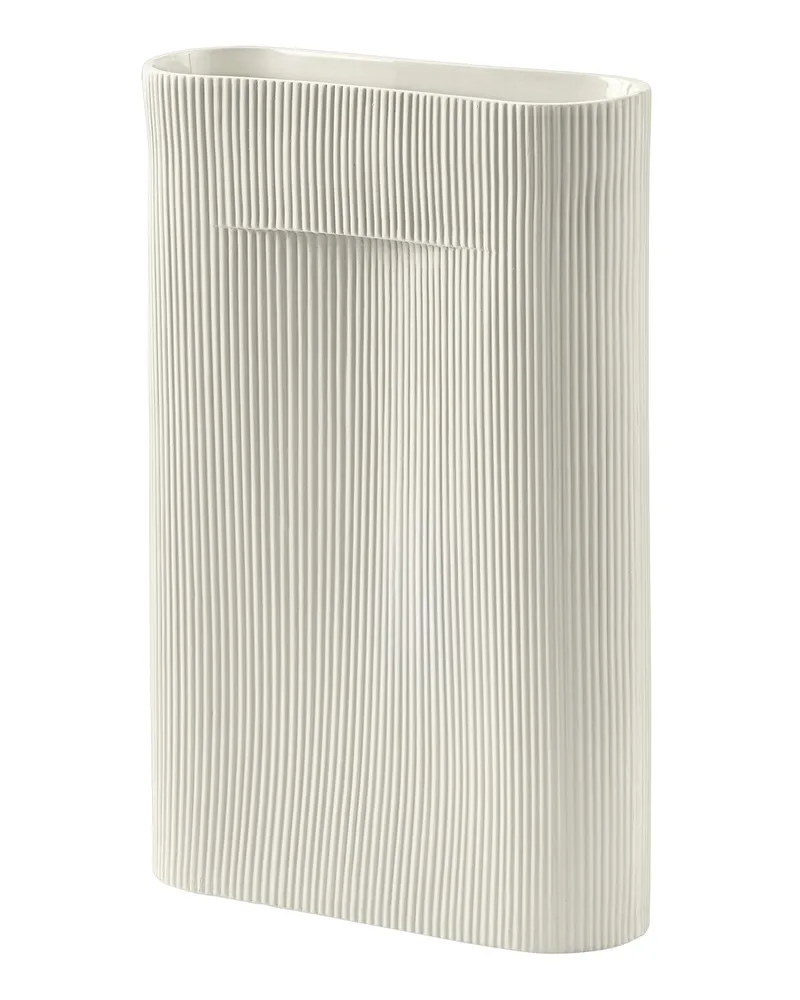 Muuto Vase Ridge - Weiß - Fayence - Designer Studio Kaksikko 