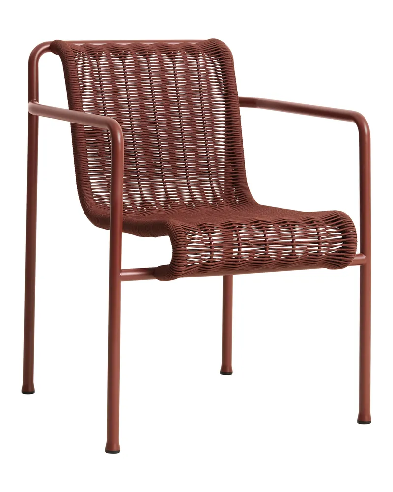 Hay Armlehnstuhl Palissade Cord - Rot - Seil aus recyceltem Polyestergewebe - Designer Ronan & Erwan Bouroullec 