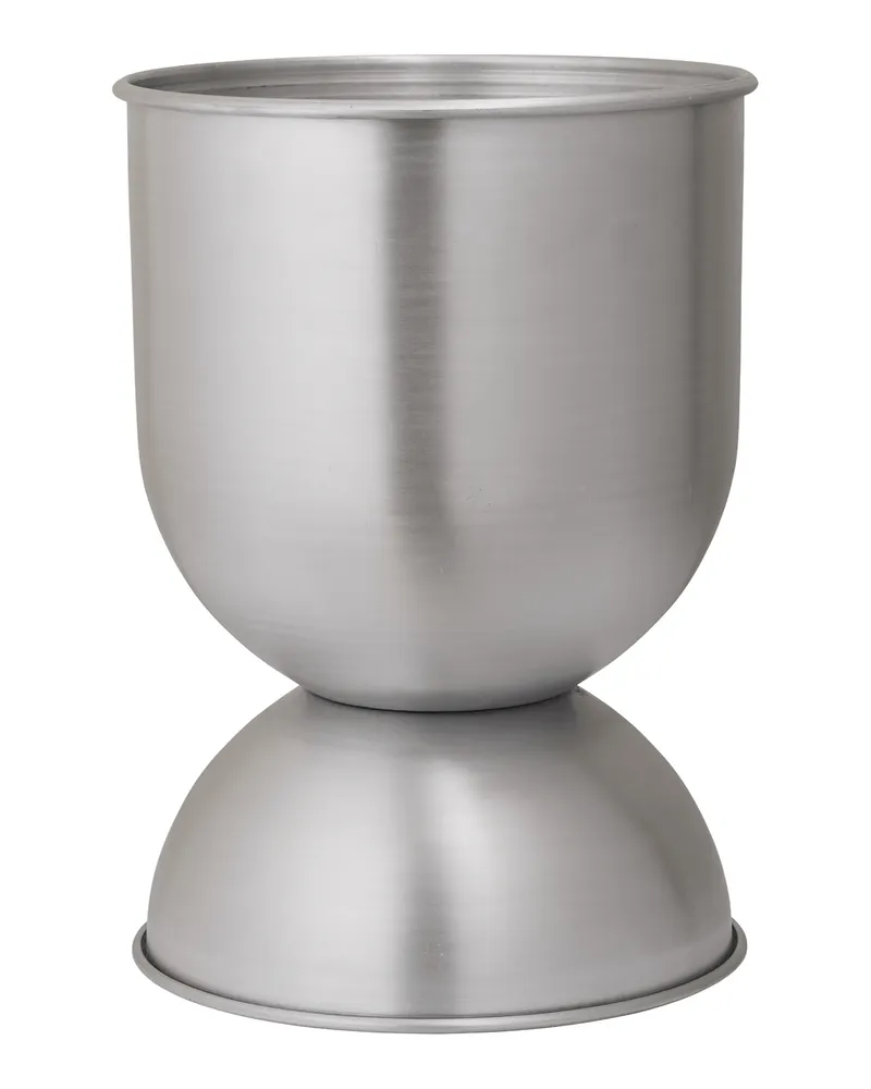 ferm LIVING Blumentopf Hourglass - Silber - Aluminium - Designer Trine Andersen 