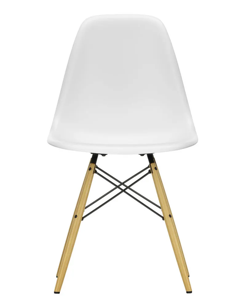 Vitra Stuhl Eames Plastic - Weiß - Recycelter Kunststoff (Post-Consumer) - Designer Charles & Ray Eames 