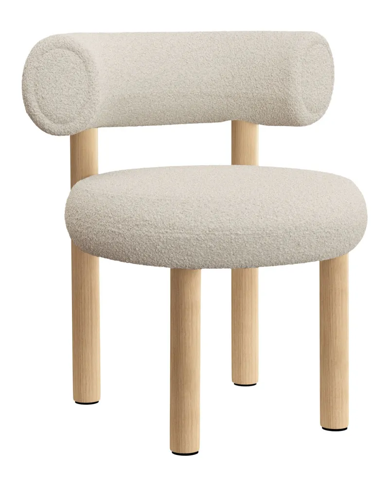 Tom Dixon Gepolsterter Stuhl Fat - Weiß - Elle Saccho Stoff - Designer Tom Dixon 