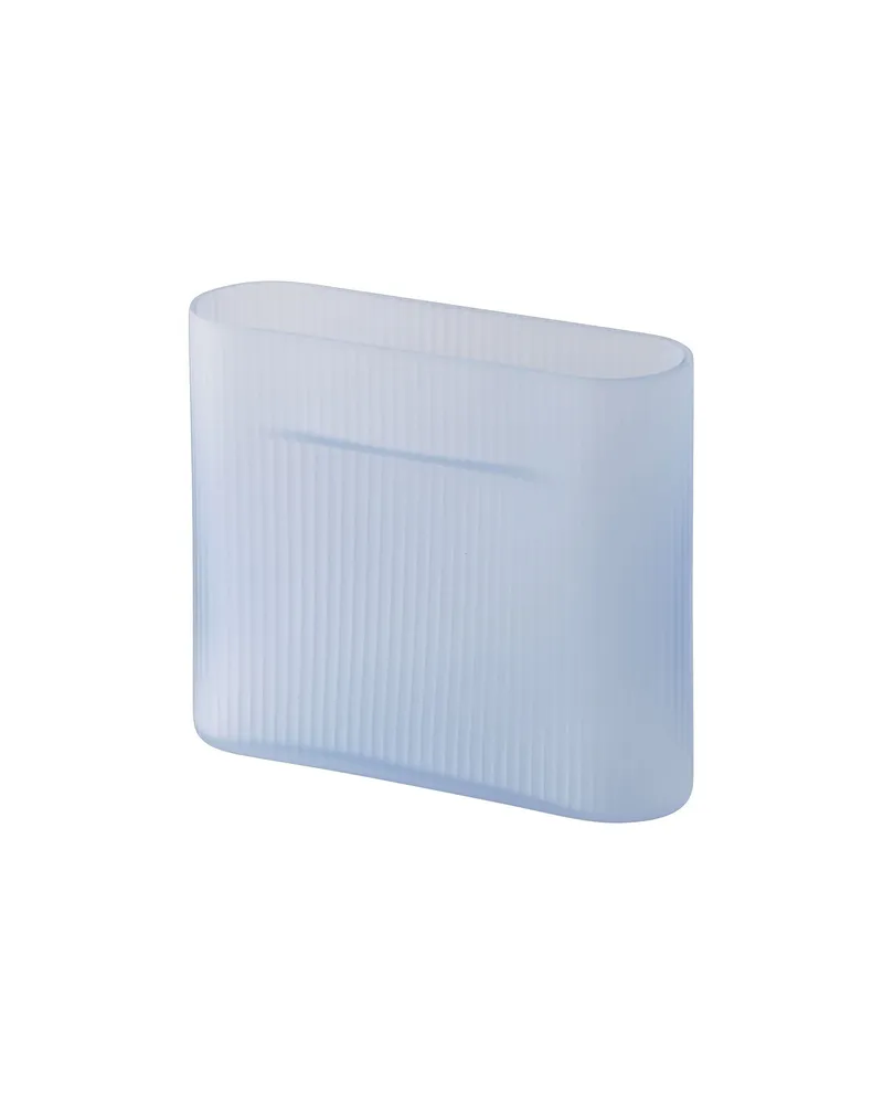 Muuto Vase Ridge - Blau - Mattglas, mundgeblasen - Designer Studio Kaksikko 