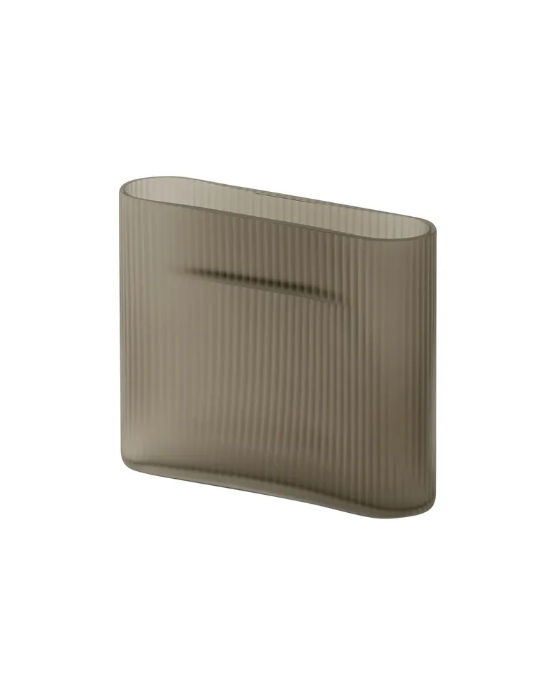 Muuto Vase Ridge - Blau - Mattglas, mundgeblasen - Designer Studio Kaksikko 